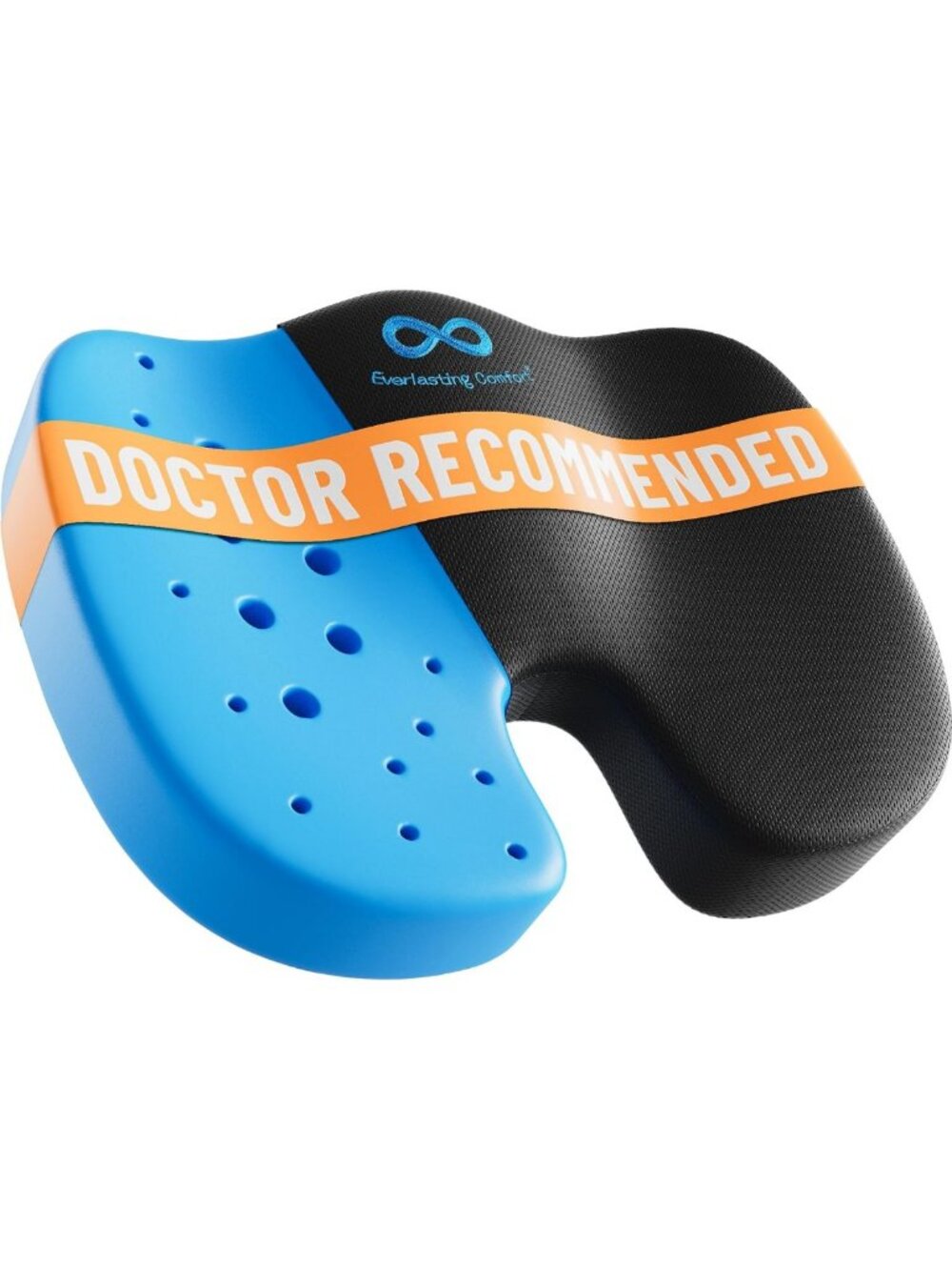 Ergonomic Memory Foam Seat Cushion for Office & Car - Tailbone Pain Relief